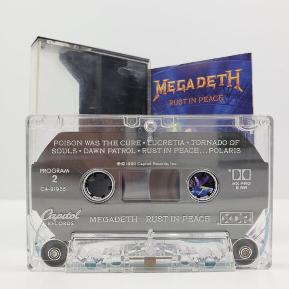 Megadeth Rust in Peace Cassette Tape VTG 1990 Thrash Metal 90s Tested - Picture 4 of 9